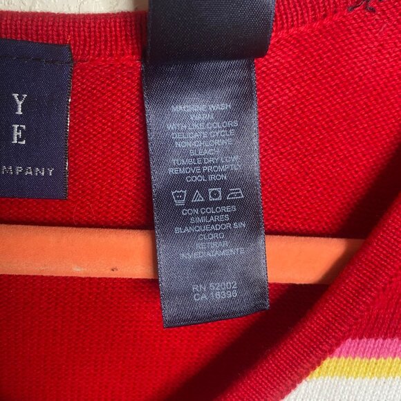 Crazy Horse Sweater Womens XL‎ Colorful Striped Cotton V-Neck Pullover - Picture 4 of 7